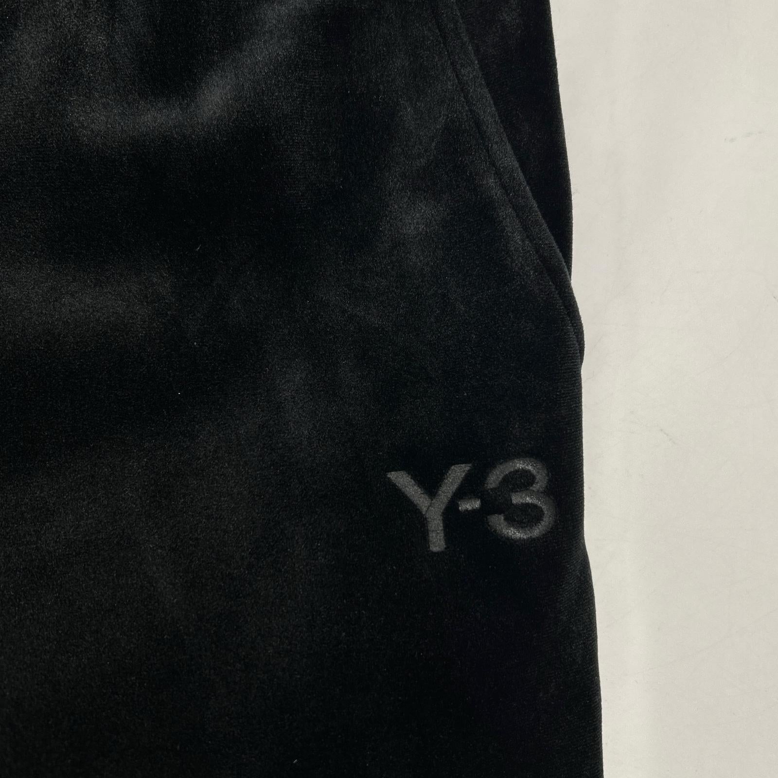 Y-3 ワイスリー IL2147 ブラック VELVET SPACER CUFFED PANTS ベルベット カフ パンツ ボトムス