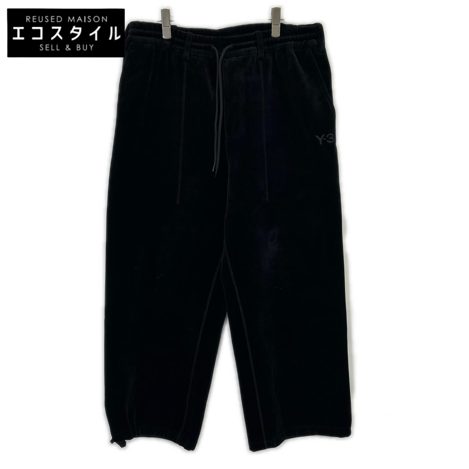 IL2147 BLACK VELVET SPACER CUFFED PANTS VELVET CUFF PANTS Bottoms S Men's