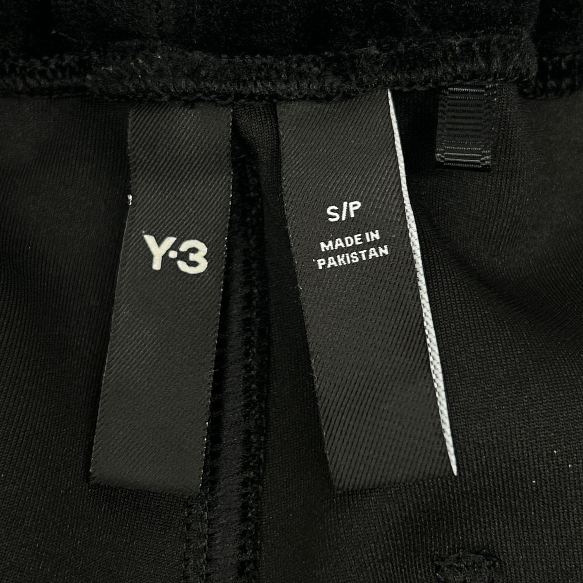 Y-3 IL2147 Black VELVET SPACER CUFFED PANTS Velvet Cuff Pants Bottoms