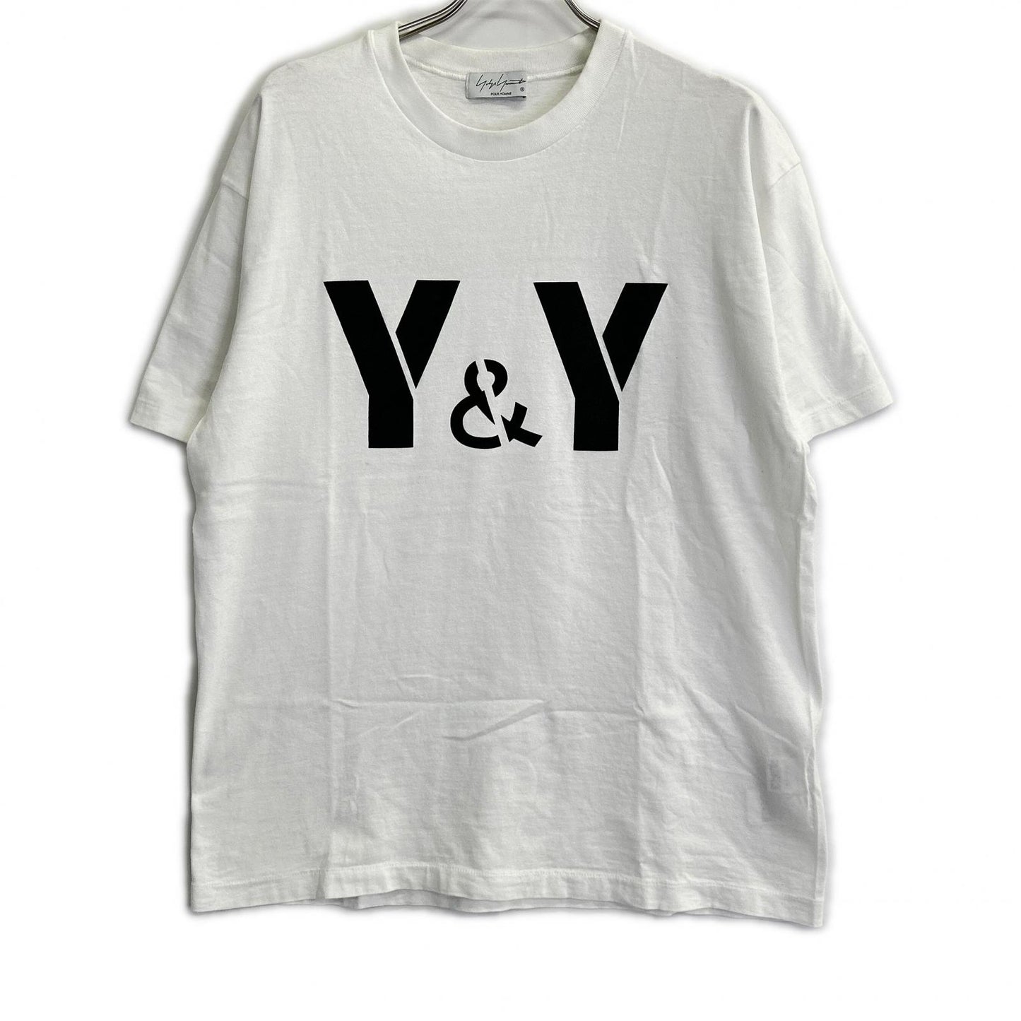 Yohji Yamamoto POUR HOMME ヨウジヤマモトプールオム HD-T77-087　ホワイト　顔料プリントＴシャツ トップス