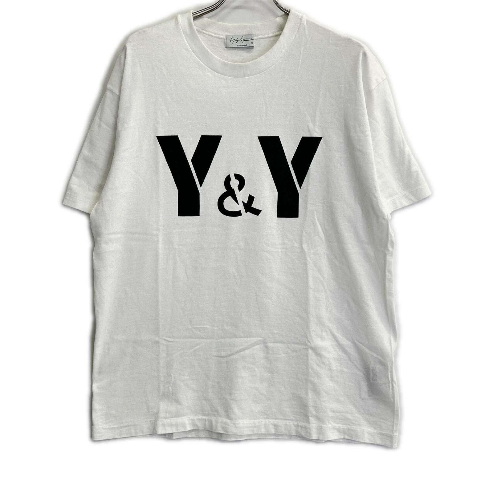 Yohji Yamamoto POUR HOMME ヨウジヤマモトプールオム HD-T77-087　ホワイト　顔料プリントＴシャツ トップス