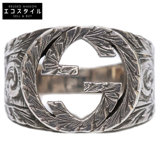 GUCCI Ag925 Interlocking GG Arabesque Ring (Excellent Condition)