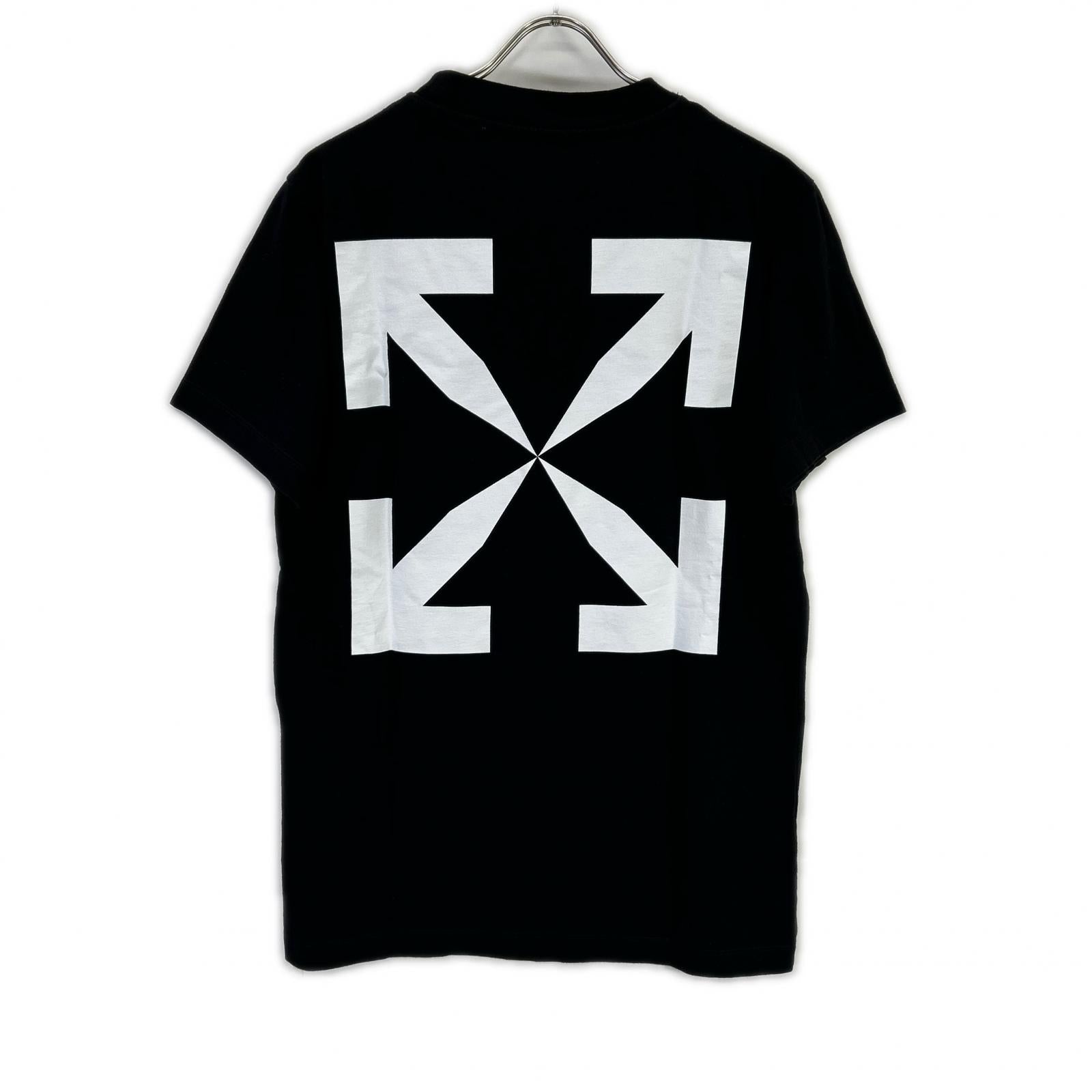 21SS OMAA027R21JER002 Black Cotton Blue Monalisa x Back Arrow Short Sleeve Cut-and-Sewn Top M Men's