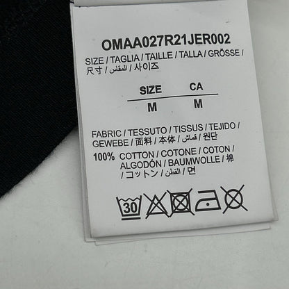 21SS OMAA027R21JER002ﾌﾞﾗｯｸ ｺｯﾄﾝ ﾌﾞﾙｰﾓﾅﾘｻﾞ×ﾊﾞｯｸｱﾛｰ 半袖ｶｯﾄｿｰ トップス M メンズ