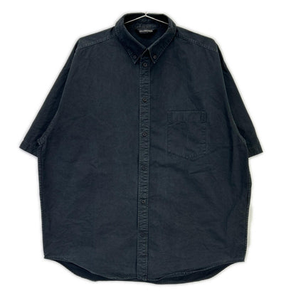 BALENCIAGA 巴黎世家 22年款 738761 黑色 TNM60 短袖衬衫 上衣