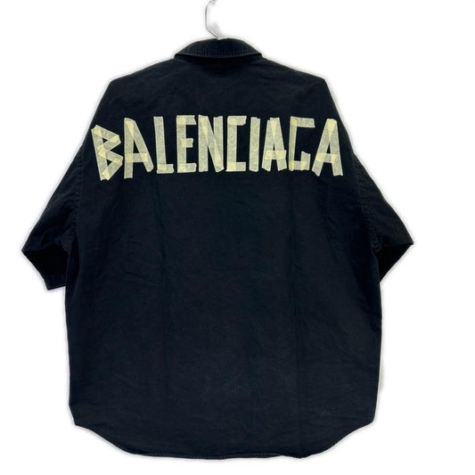 BALENCIAGA Balenciaga 22AW 738761 Black TNM60 S/S Shirt Top