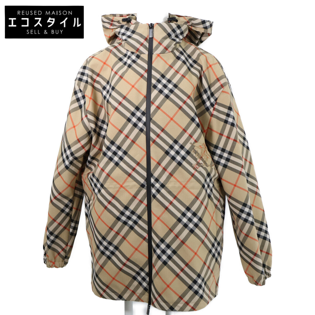 [New/Domestic Authentic] 8104112 Nova Check Logo Patch Zip-Up Jacket Jacket M Women's