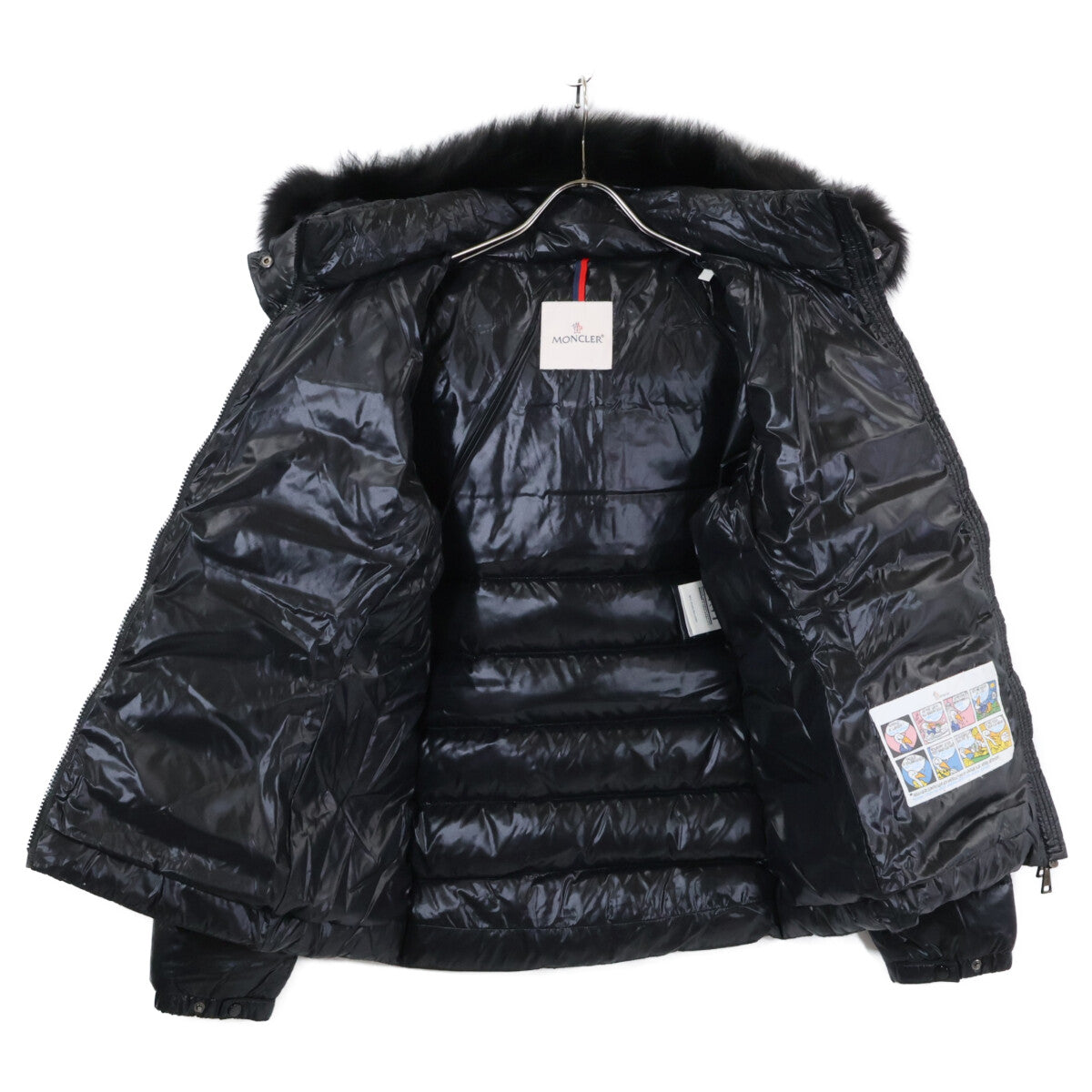 BADYFUR Fur/Hooded Down Jacket, Size 3, Women's