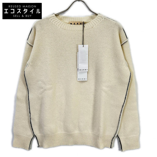 MARNI マルニ W14GCMQ06Q00FH558 ホワイト ウール クルーネックセーター トップス