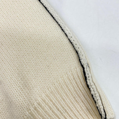 W14GCMQ06Q00FH558 White Wool Crew Neck Sweater Top 46 Men's