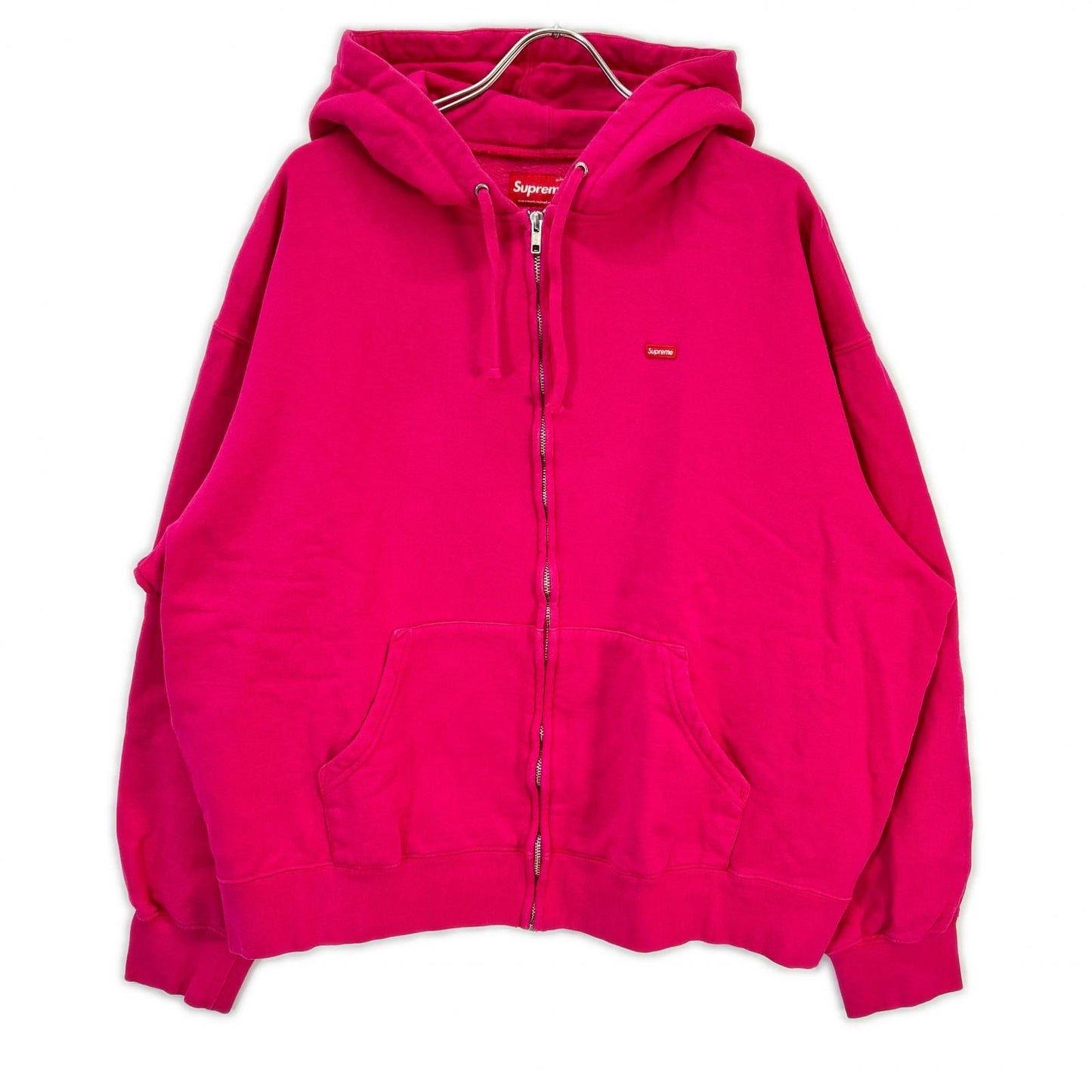 25FW Pink Small Box Zip Up Hooded Sweatshirt Tops X L Men's