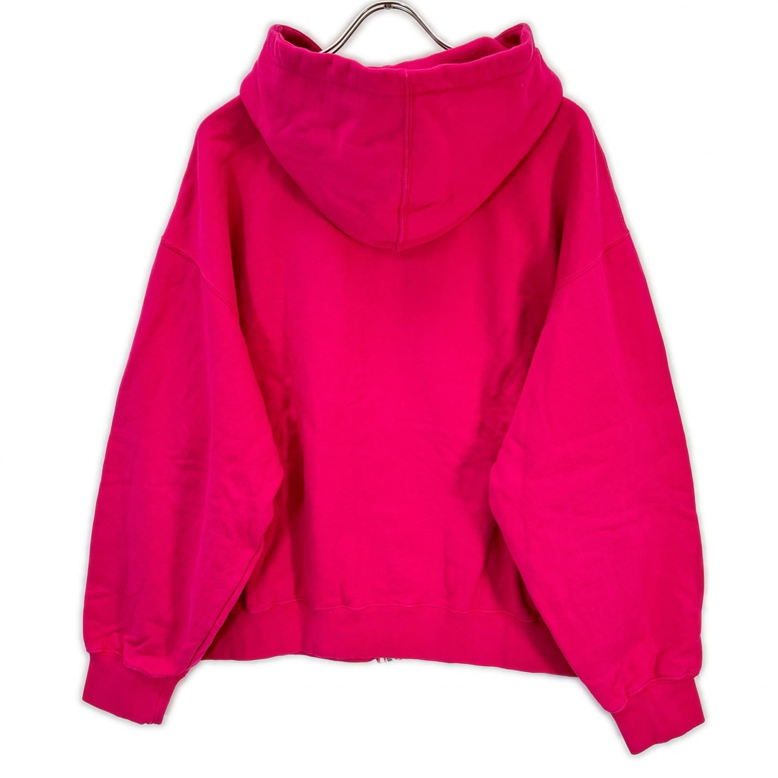 25FW Pink Small Box Zip Up Hooded Sweatshirt Tops X L Men's