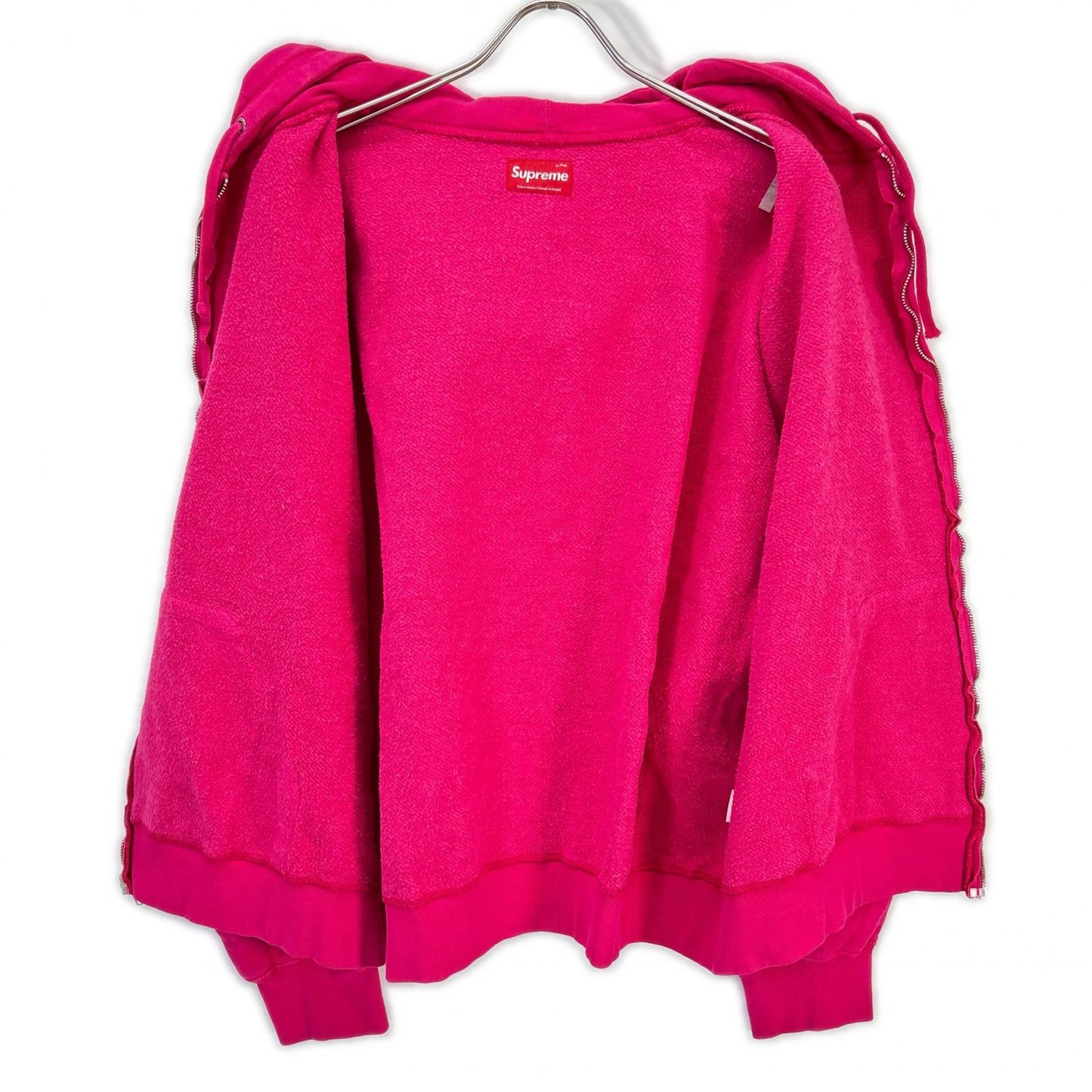 25FW Pink Small Box Zip Up Hooded Sweatshirt Tops X L Men's