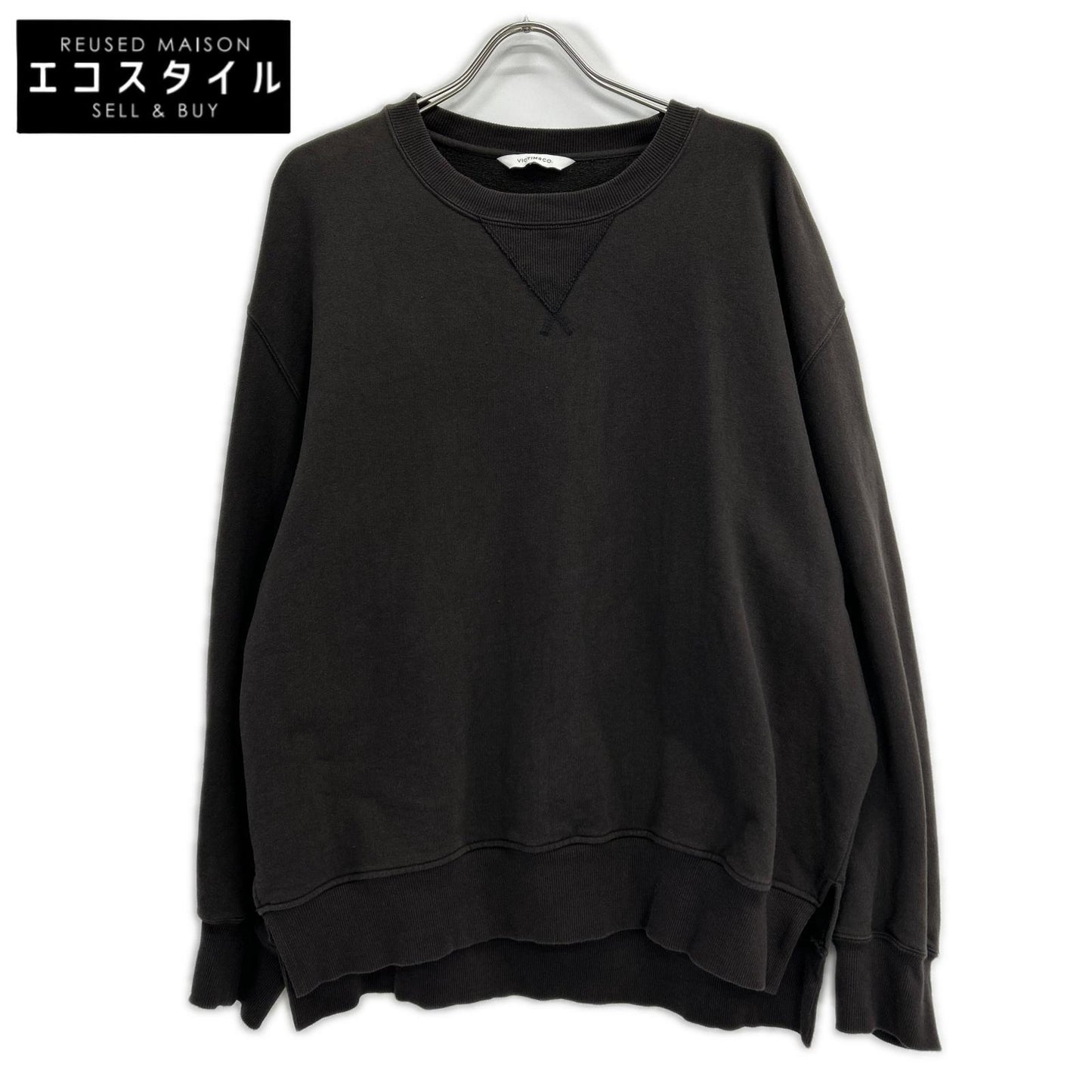 VICTIM ヴィクティム VTM-21-SW-111 ダークブラウン BIG SWEAT トップス