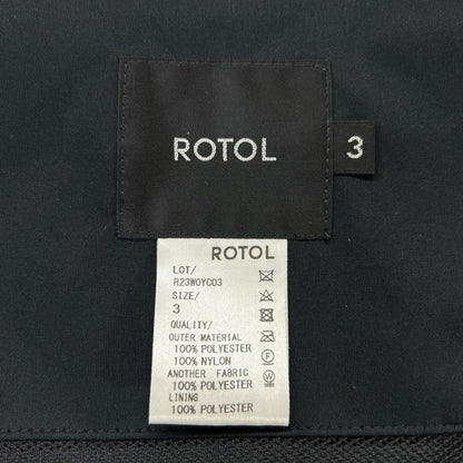 ROTOL ロトル R23W0YC03 ブラック 23AW SHELL PARKA mark:1.3 ジャケット ジャケット