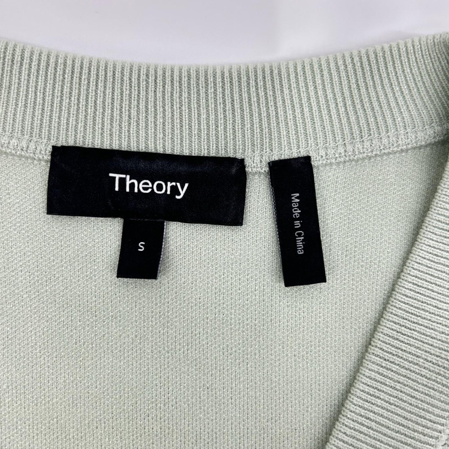 Theory 理论 6101707 薄荷色 V领 毛衣 上衣