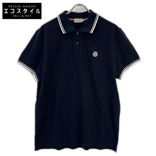 MONCLER Navy Polo Shirt Top