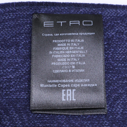 ETRO エトロ 【美品/国内正規】231-14317-9161 シルク/カシミヤ ジャカード ケープ ポンチョ ケープ