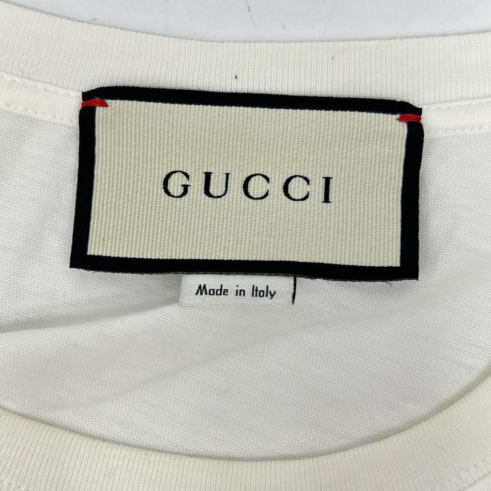 GUCCI グッチ 615044 ホワイト ピッグ刺繍 Tシャツ トップス
