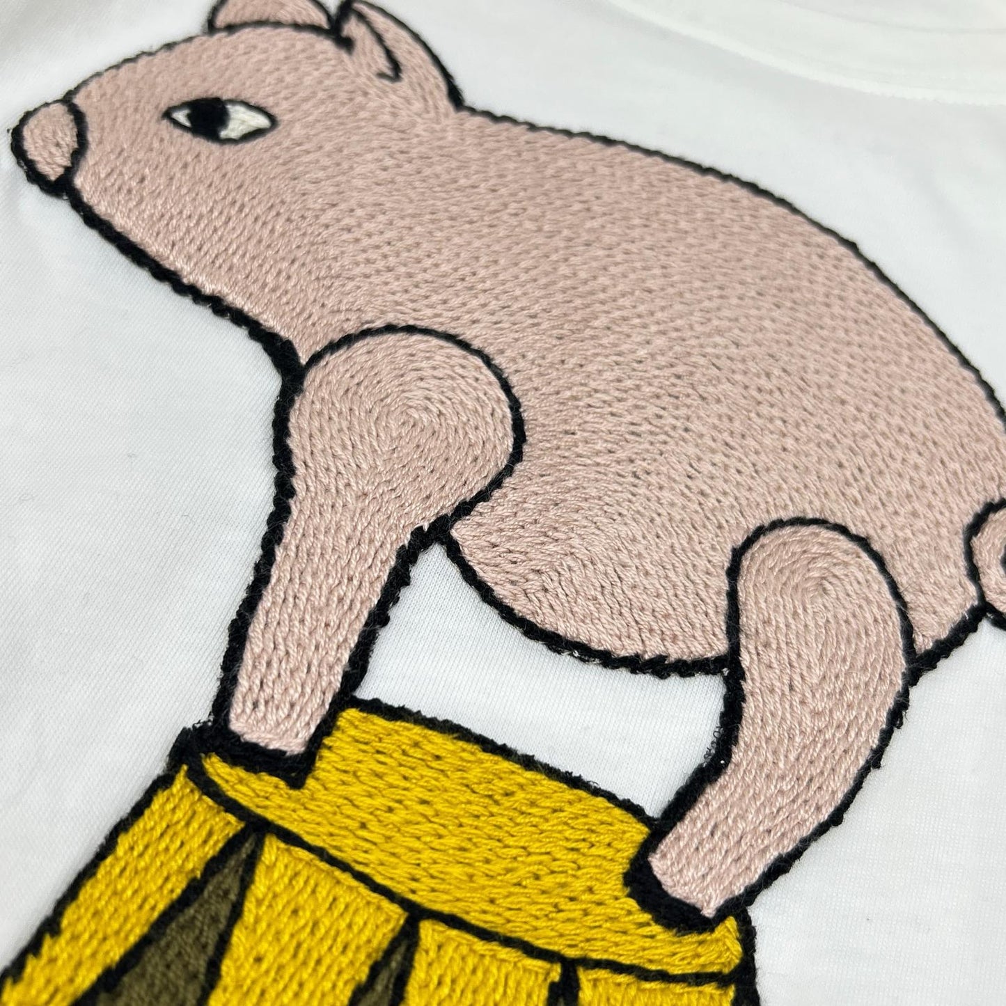 GUCCI グッチ 615044 ホワイト ピッグ刺繍 Tシャツ トップス