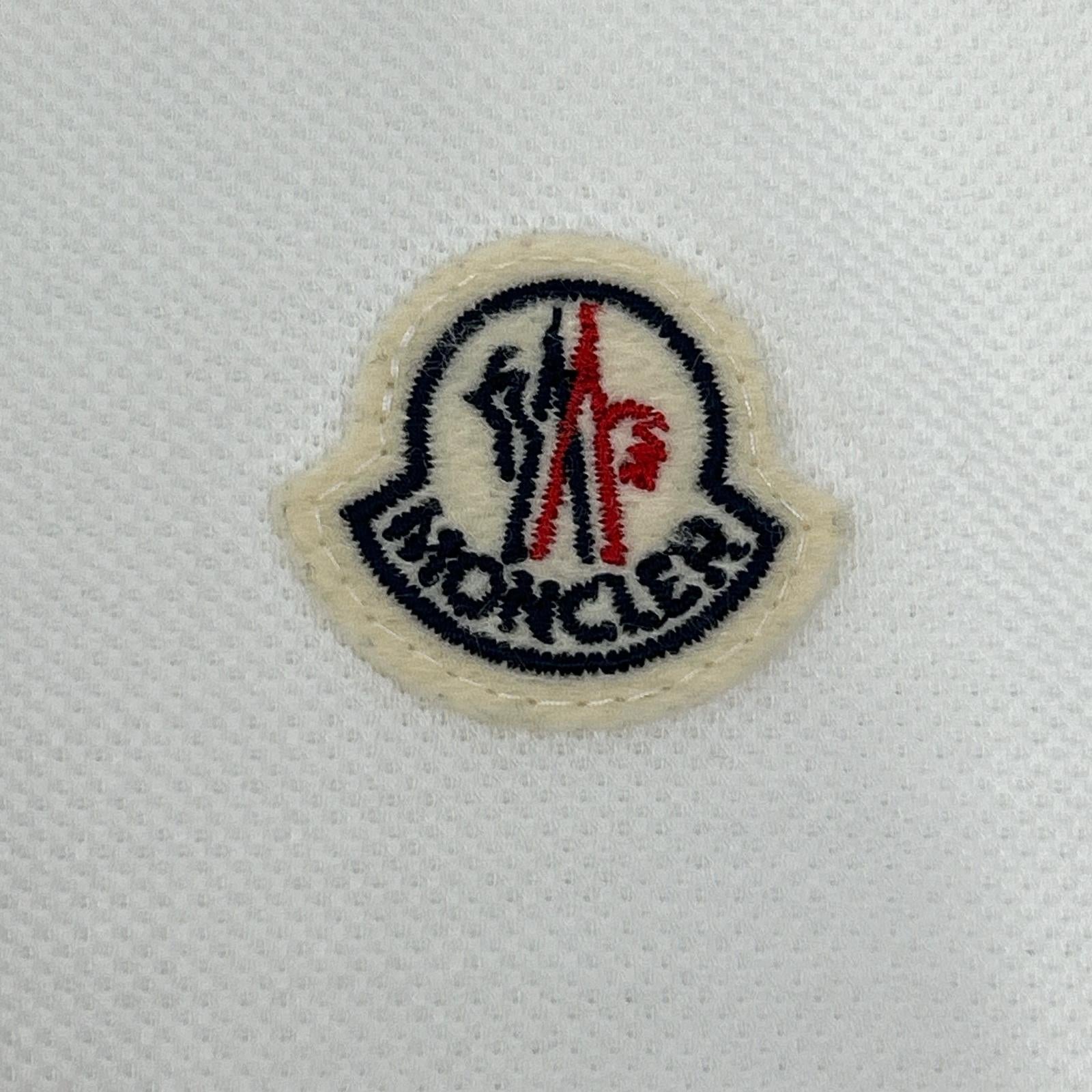 MONCLER モンクレール ホワイト コットン ポロシャツ トップス