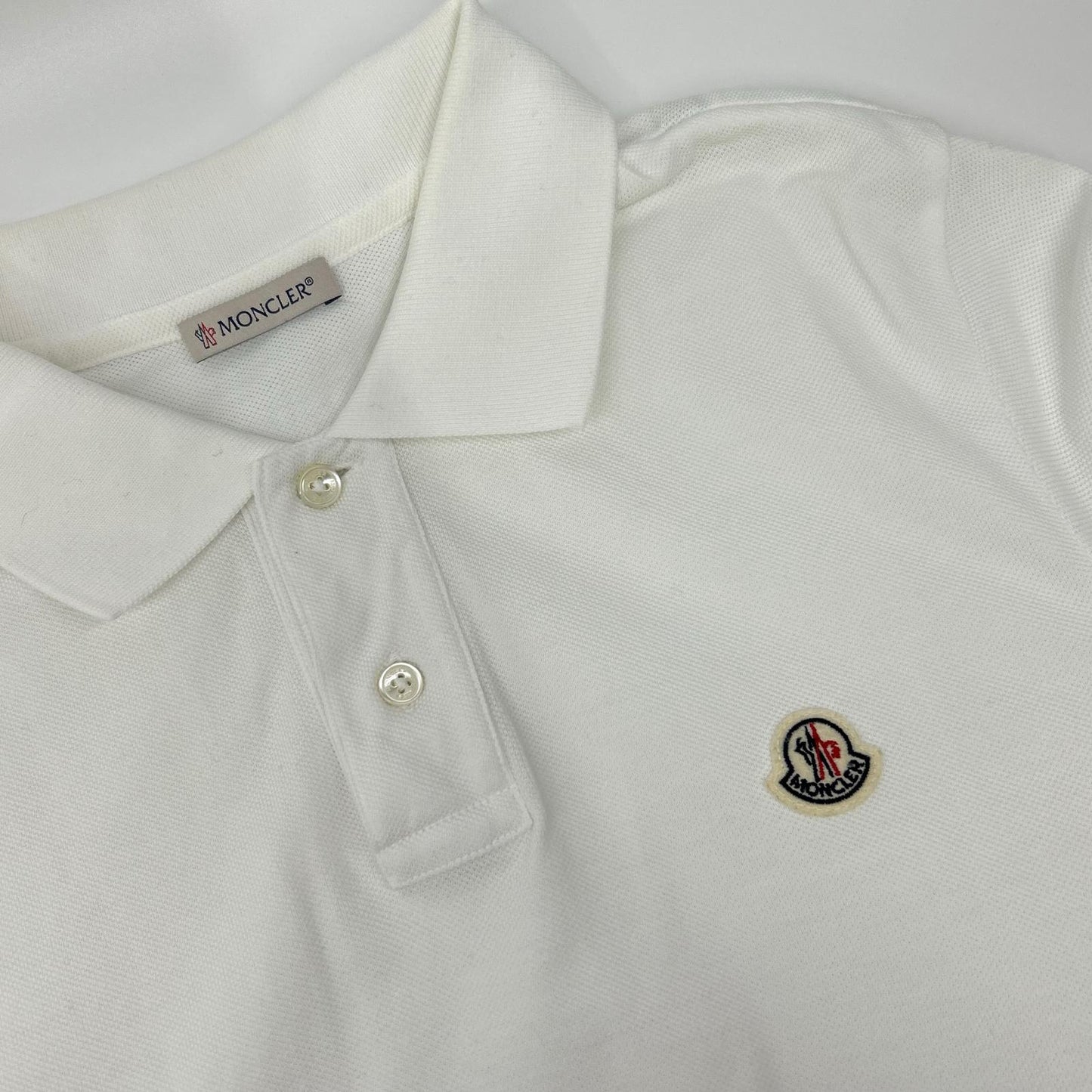 MONCLER モンクレール ホワイト コットン ポロシャツ トップス