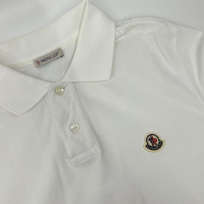 MONCLER モンクレール ホワイト コットン ポロシャツ トップス