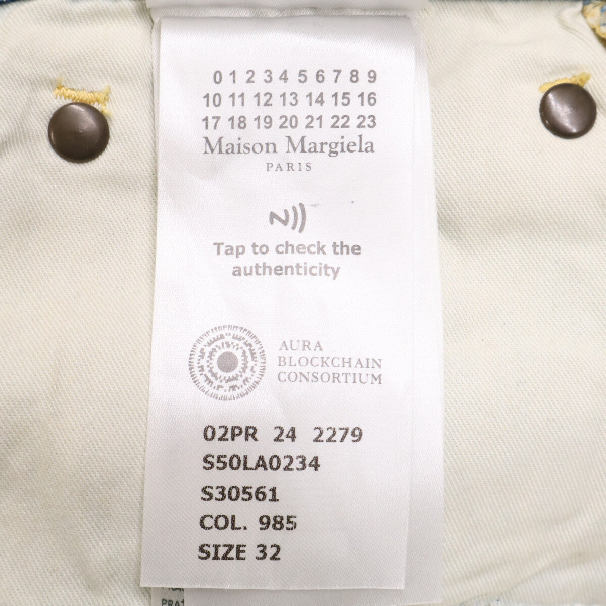 1 10【国内正品/24AW】S50LA0234 对角缝线牛仔裤 下装 32 男士