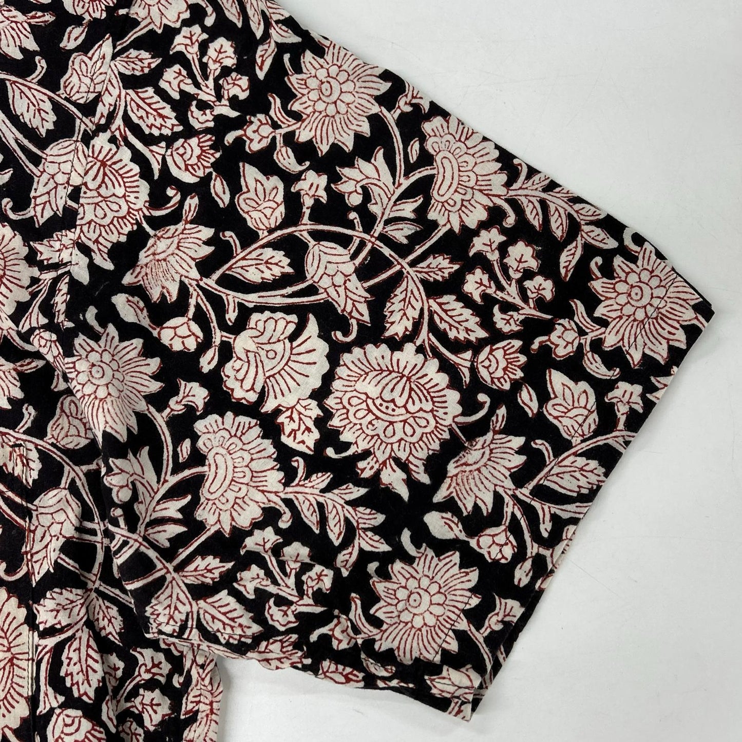 Yohji Yamamoto POUR HOMME ヨウジヤマモトプールオム HG-B67-020 22SS INDIA BLOCK PRINT OPEN COLLER SHIRT トップス