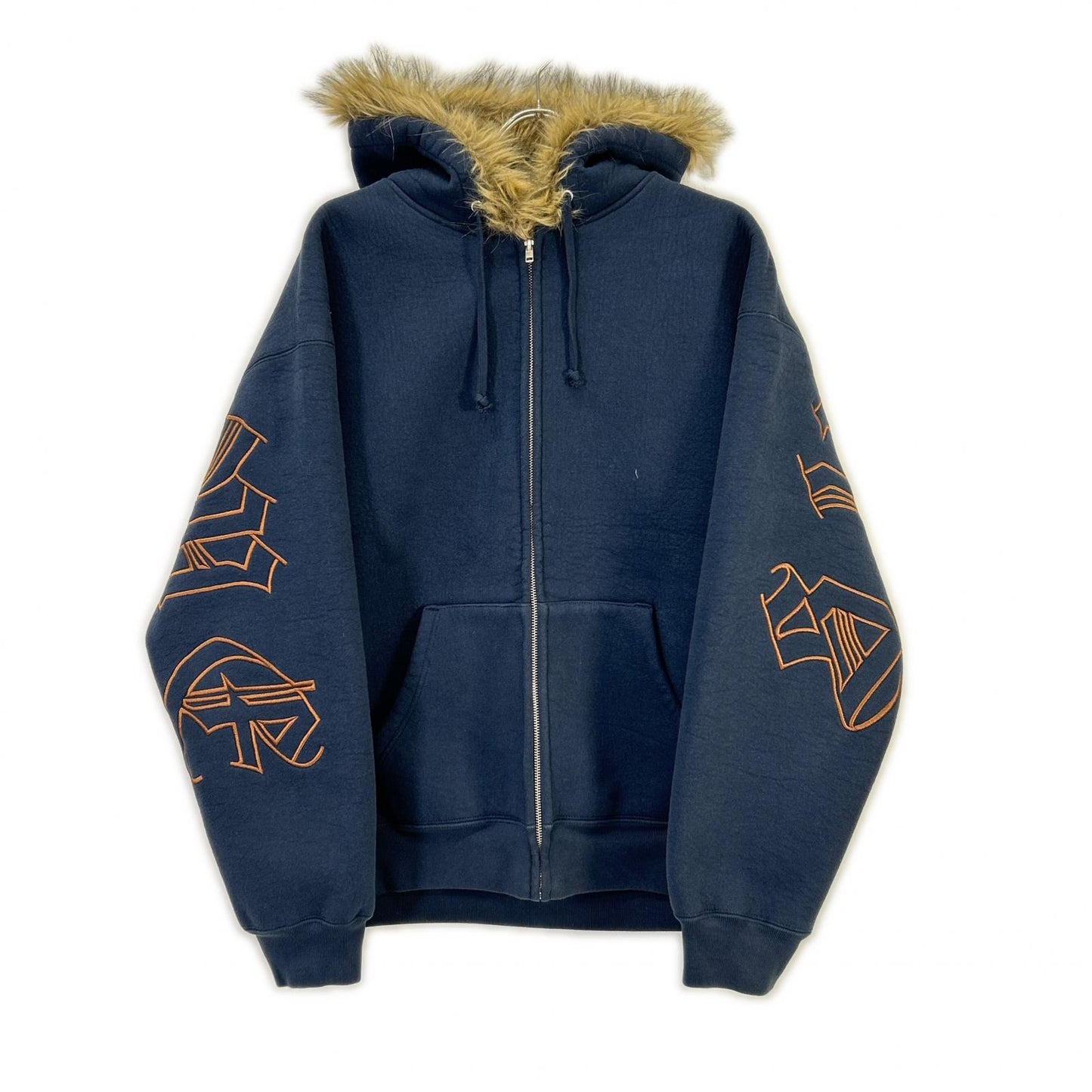 25FW ﾈｲﾋﾞｰ Faux Fur Zip Up Hooded Sweatshirt トップス L メンズ