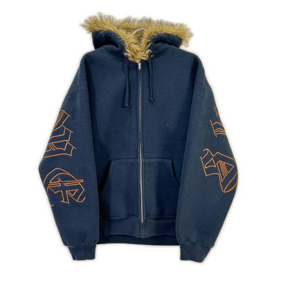 25FW ﾈｲﾋﾞｰ Faux Fur Zip Up Hooded Sweatshirt トップス L メンズ