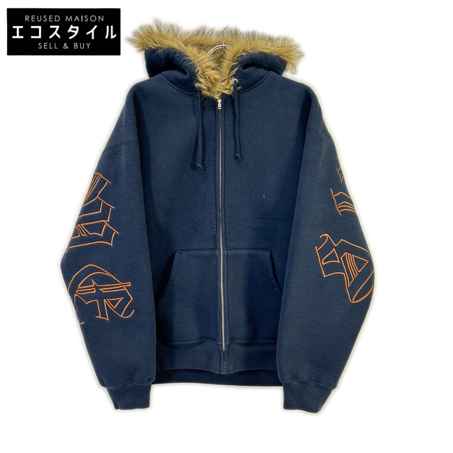 25FW ﾈｲﾋﾞｰ Faux Fur Zip Up Hooded Sweatshirt トップス L メンズ