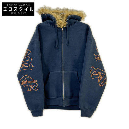 25FW ﾈｲﾋﾞｰ Faux Fur Zip Up Hooded Sweatshirt トップス L メンズ