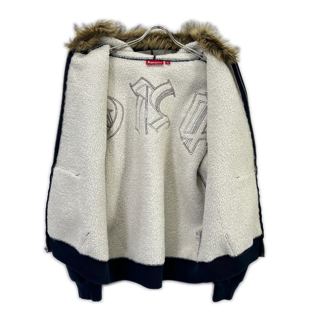 Supreme シュプリーム 25FW ネイビー Faux Fur Zip Up Hooded Sweatshirt トップス