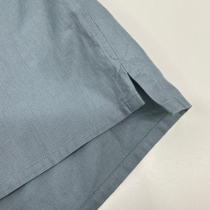 HERMES エルメス 41-5611 ブルー コットン100% BD 開襟シャツ トップス