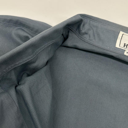 HERMES エルメス 41-5611 ブルー コットン100% BD 開襟シャツ トップス