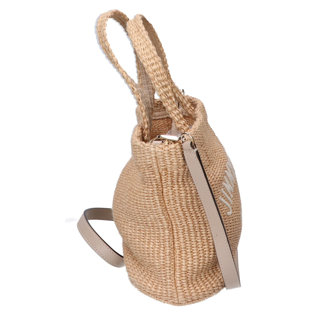 JIMMY CHOO ジミーチュウ ラフィア ビーチ トート ウエスト ミニ 2WAYショルダー トートバッグ