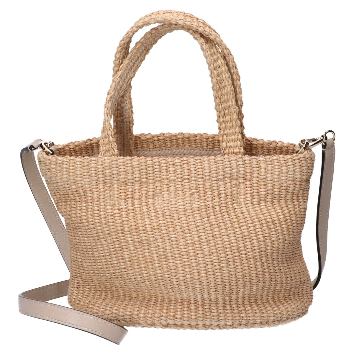 JIMMY CHOO ジミーチュウ ラフィア ビーチ トート ウエスト ミニ 2WAYショルダー トートバッグ