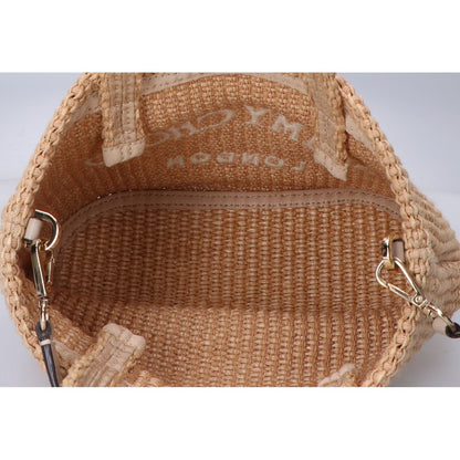 JIMMY CHOO ジミーチュウ ラフィア ビーチ トート ウエスト ミニ 2WAYショルダー トートバッグ