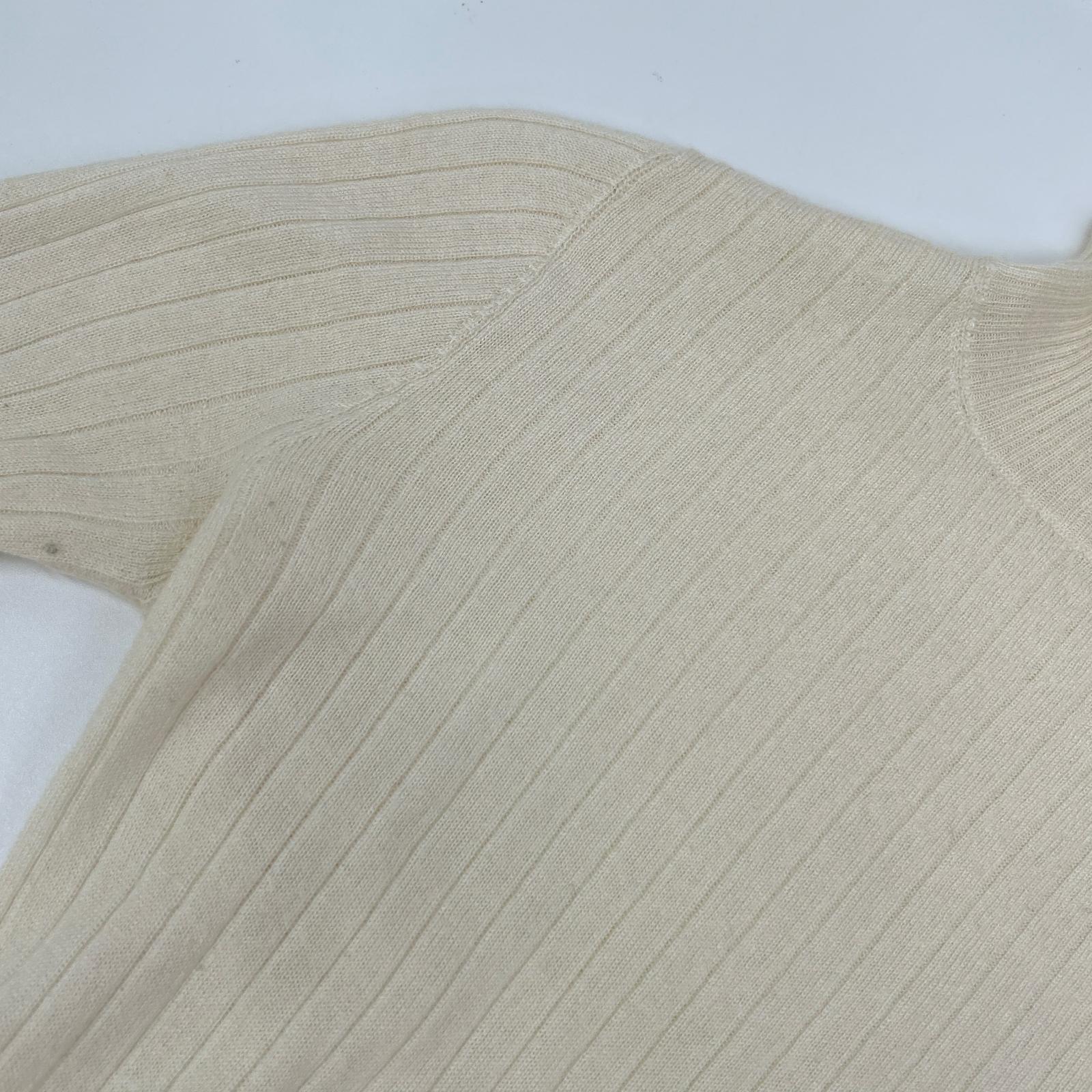 Christian Dior Ivory BEE-embroidered turtleneck knit Top