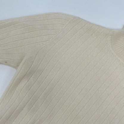 Christian Dior Ivory BEE-embroidered turtleneck knit Top