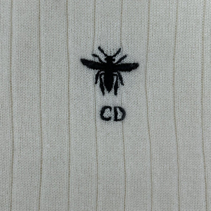 Christian Dior クリスチャンディオール アイボリー BEE刺繍 タートルネック ニット トップス