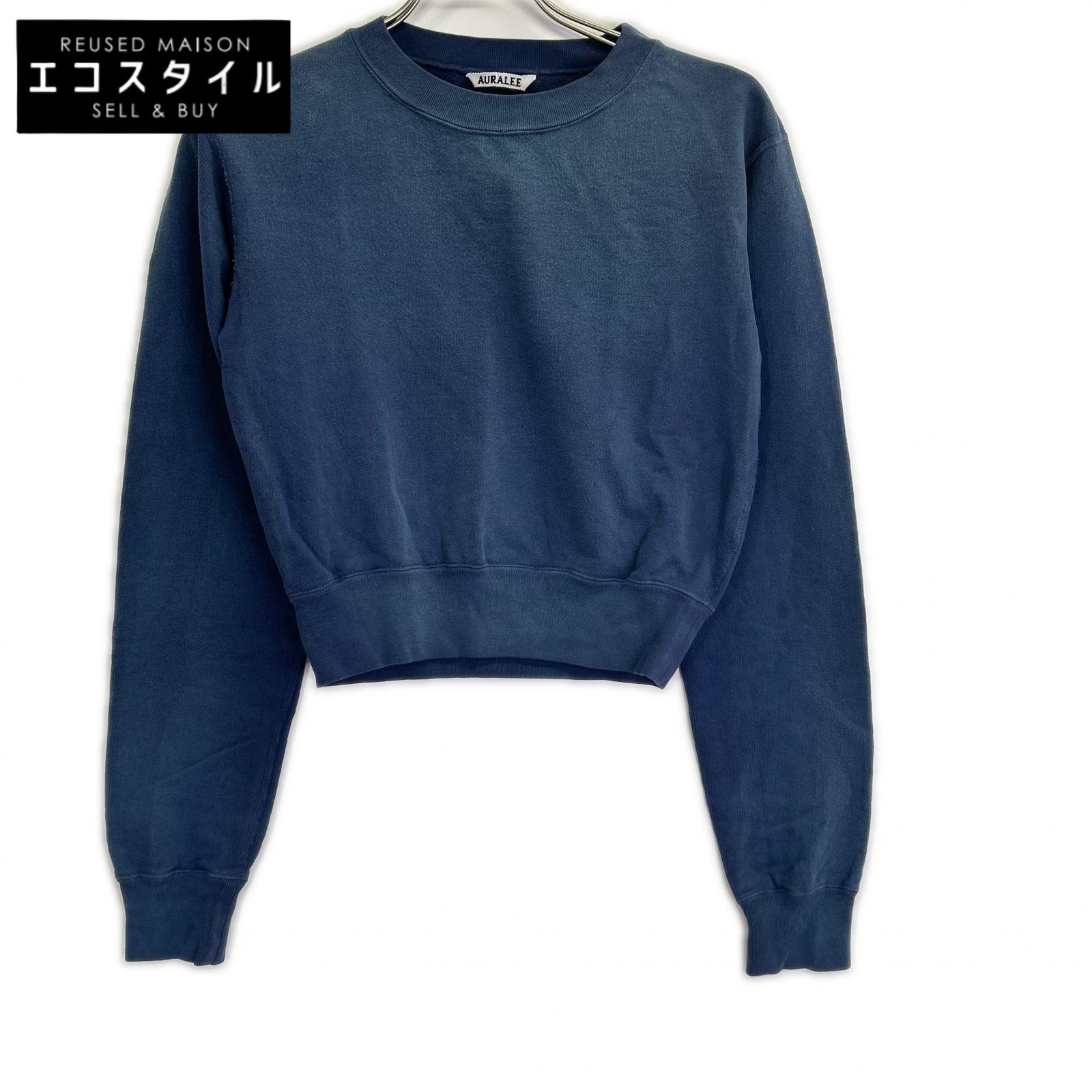 AURALEE オーラリー A25AP04MS 25AW 海军蓝 PRODUCT DYED PIMA LIGHT SWEAT 上衣