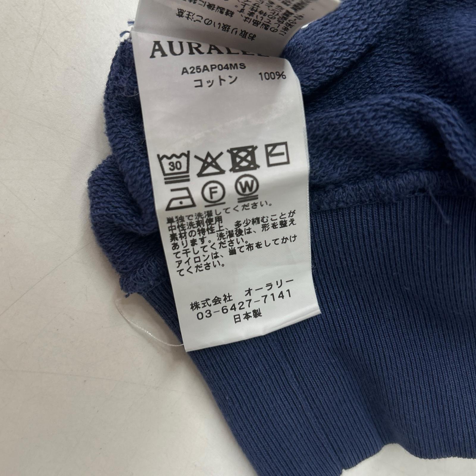 AURALEE オーラリー A25AP04MS 25AW 海军蓝 PRODUCT DYED PIMA LIGHT SWEAT 上衣