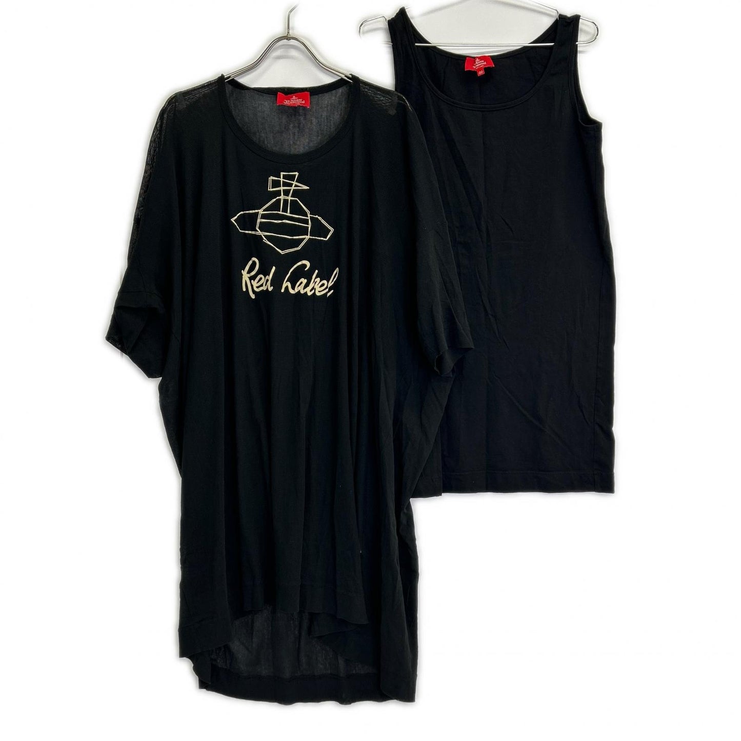 VivienneWestwoodRedLabel ヴィヴィアンウエストウッドレッドレーベル 17-12-542007 ブラック シアーニット ワンピース ワンピース
