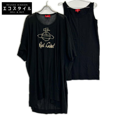 VivienneWestwoodRedLabel ヴィヴィアンウエストウッドレッドレーベル 17-12-542007 ブラック シアーニット ワンピース ワンピース