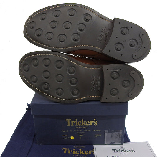 Tricker's トリッカーズ MALTON モールトン 7ホール ダイナイトソール ウィングチップ カントリーブーツ メンズ ブラウン系 8 M2508 シューズ