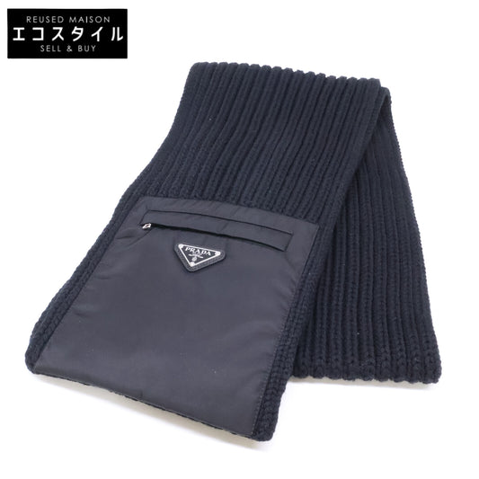 PRADA プラダ 【即決/国内正規】UMS354 S202 1WT0 Re-Nylon ギャバジンウール マフラー