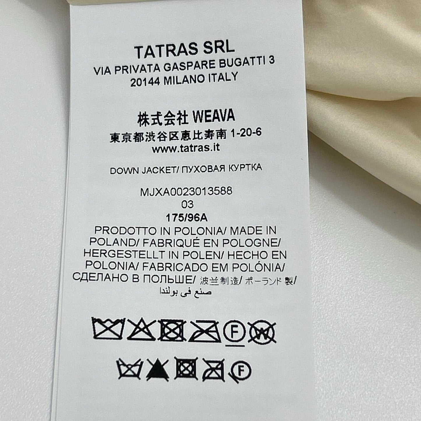 23AW MJXA0023013588 ﾎﾜｲﾄ TARO ﾀﾛ ﾀﾞｳﾝｼﾞｬｹｯﾄ ジャケット 3 メンズ