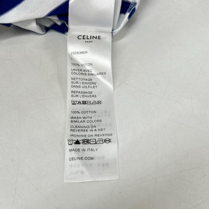 CELINE セリーヌ 【新品同様/国内正規】23ZB0663K ボーダーｘロゴ 長袖カットソー トップス